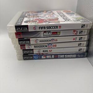 PS3 Sports Game Lot 6 Games Madden FIFA NHL MLB NBA